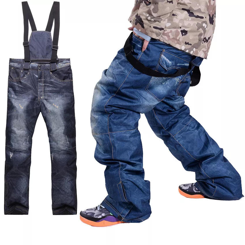 Denim ski hotsell pants mens