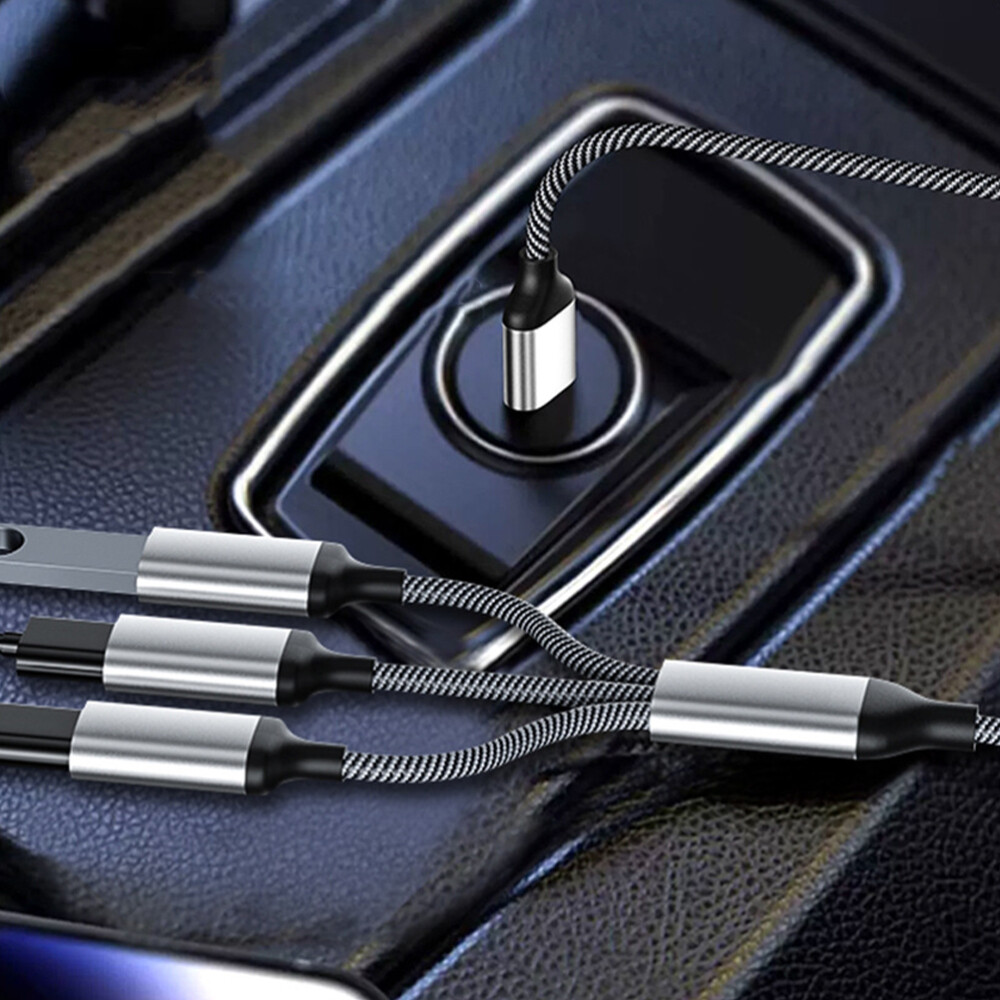 USB Splitter Extension Cable for Car with Multiple Ports  