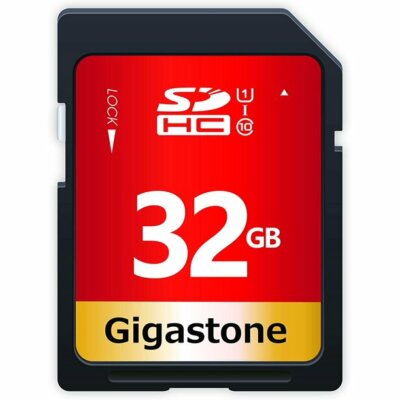 Gigastone 32GB SD Card, Memory Card for Cameras, Full HD Video, SDHC U1 Class 10