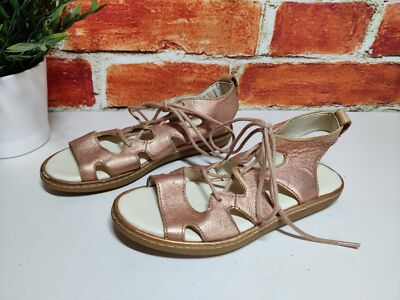 MÄDCHEN CLARKS SKYLARK FLY UK 12F EU 30 METALLIC ROSEGOLD GLADIATOR SANDALEN SCHUHE