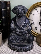 Meditating Buddha Dog Figurine Zen Koan Monk ...