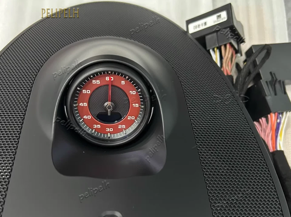 Cubierta de medidores de tablero de instrumentos de automóvil con reloj rojo para Porsche Cayenne 2006-2010 Foto 2 de 4