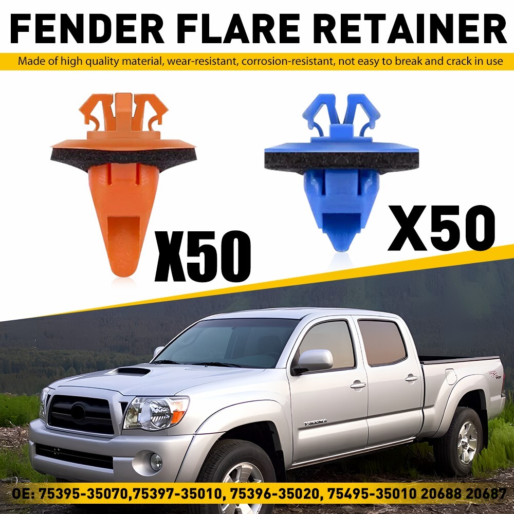 200x Fender Wheel Flare Moulding Clips Retainer For Toyota Tacoma FJ Cruiser M