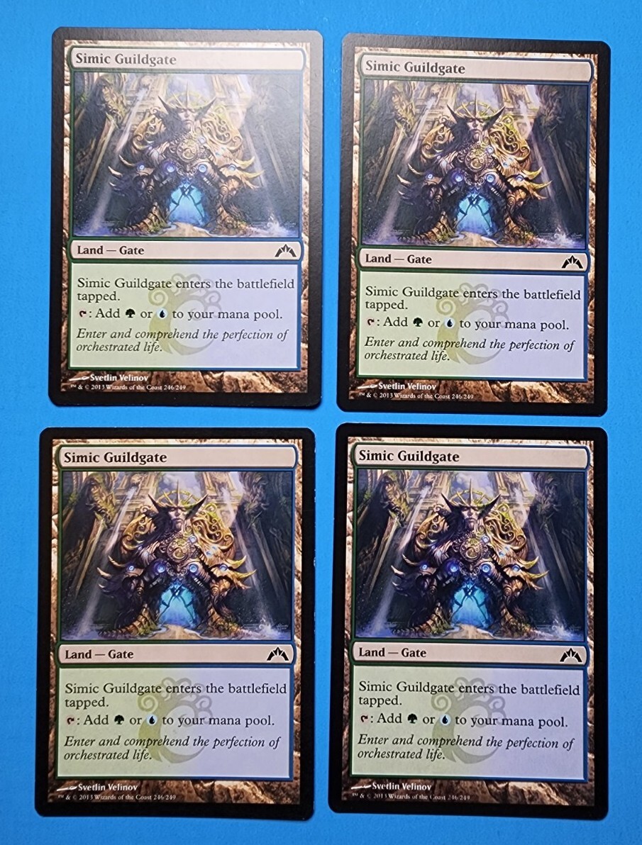 4x Simic Guildgate Gatecrash 2013 Mtg Magic Card Dual Mana Land - Gate Color 246