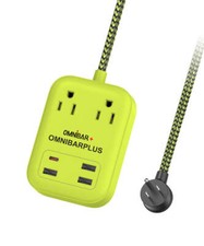 OMNIBARPLUS 6 Ft Power Strip Surge Protector 2 Outlets 4 USB Ports 3 USB A