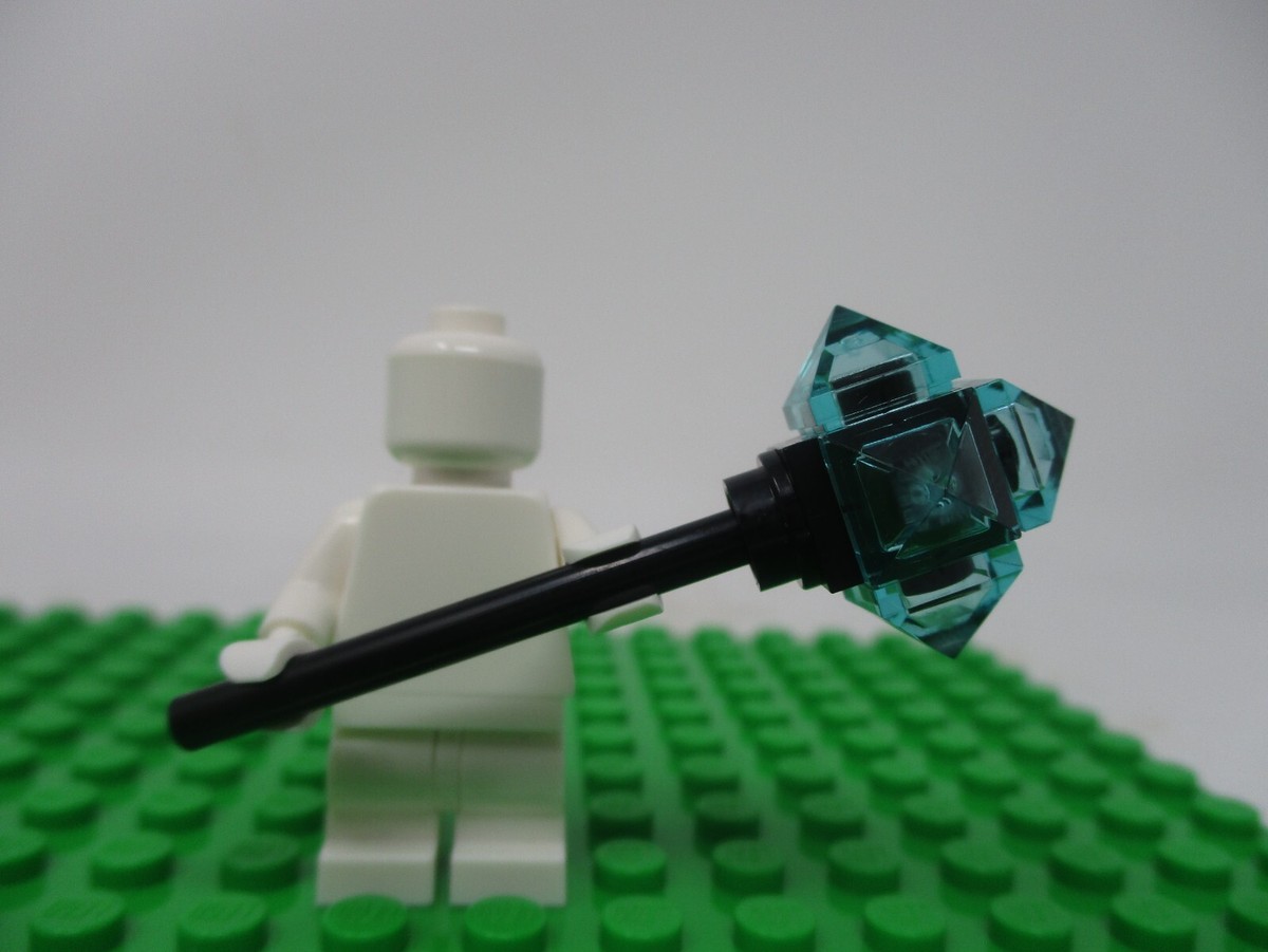 Lego Castle Medieval Handed Transparent Light Blue Spiked Mace New