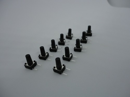 Paquete de 10 piezas Lote de 6x6x10 mm Microbotón Pulsador Táctil Interruptor Lateral 2 Pines - Imagen 2 de 8