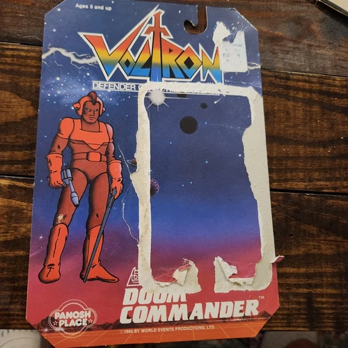 1984 Panosh Place Lion Force Voltron DOOM COMMANDER Original Cardback