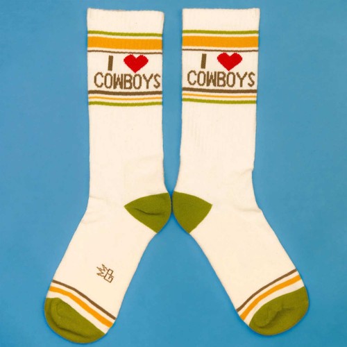 I LOVE COWBOY Calcetines de Gumball Caniche Acanalado Gimnasio Crew Calcetines Novedad Regalo - Imagen 2 de 3