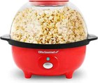Elite Gourmet 3 Quart Hot Air Popcorn Maker Popper with Electric Stirring Red
