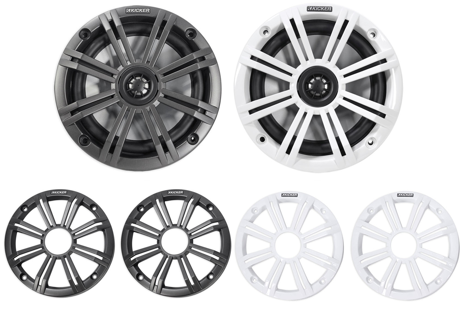 Пара динамиков KICKER 45KM654 65 Black Tower мощностью 390 Вт для Polaris RZRATVUTV