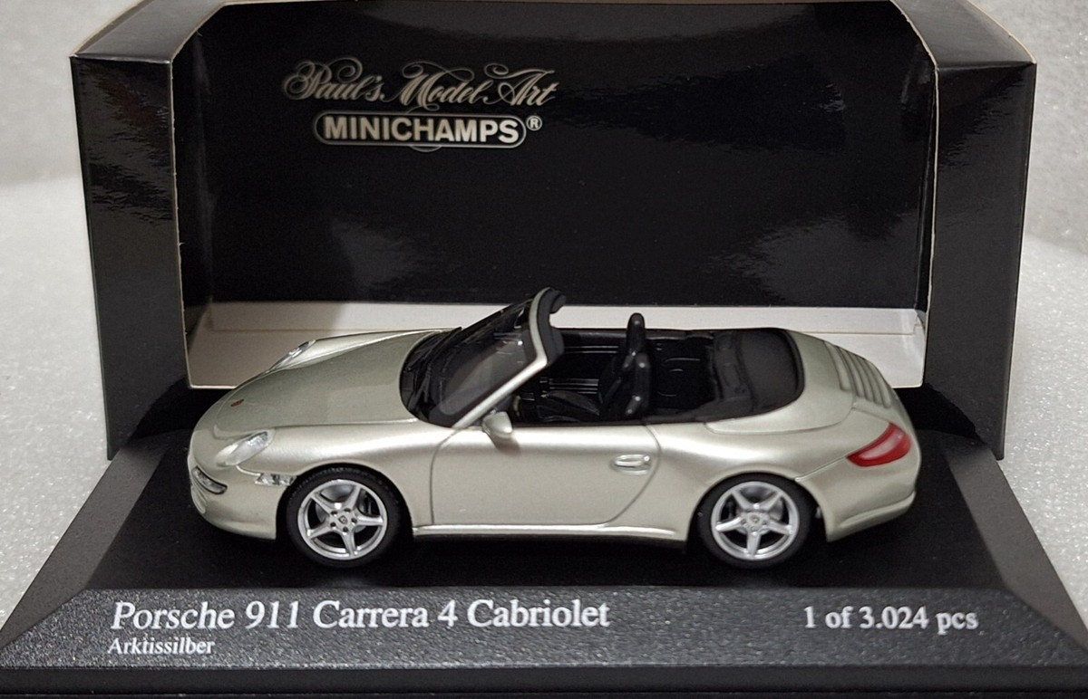Porsche 911 Carrera 4 Cabriolet Gris – Miniature 1/14 Anson – État Neuf