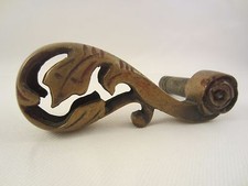 ANTIKER BRONZE TÜRGRIFF TÜRKLINKE TÜR GRIFF KNAUF KLINKE FLORAL BAROCK ANTIK ALT