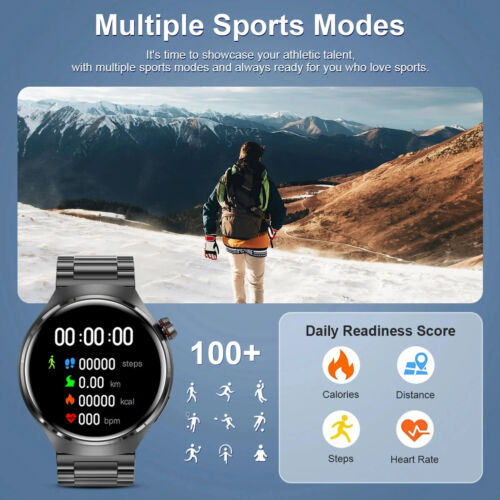 New GPS Smart Watch Men Pro HD Screen Heart rate Bluetooth Call NFC IP68 Blood - Picture 5 of 14