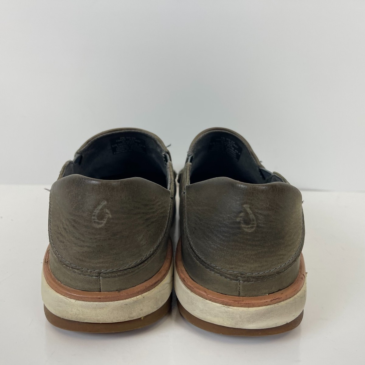 Olukai Kalia Slip On Loafer Shoes Leather Dark Wood Mens Size 10.5 OluKai Men main image 3