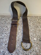 J. Crew Size Small All Leather Woven Ring Belt NWT