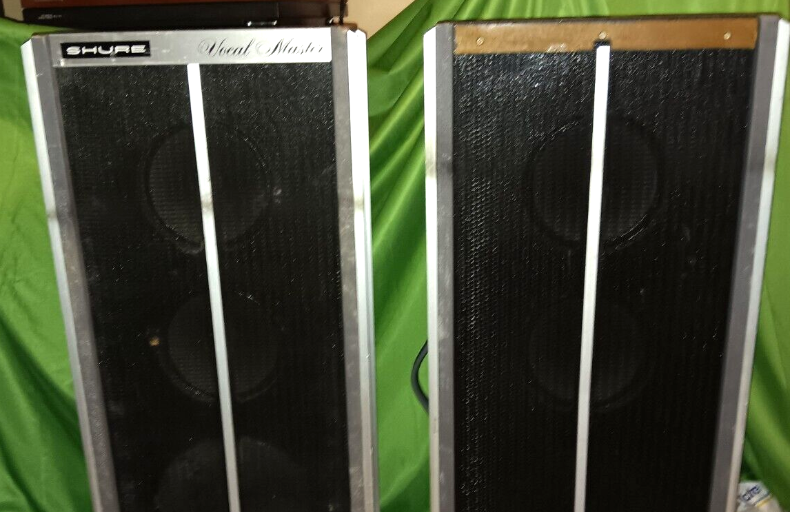 Vintage Shure Vocal Master VA-301S Column Speakers Pair! | eBay