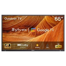 Sylvox 65'' Outdoor smart TV IP55 weatherproof App store voice remote Partialsun