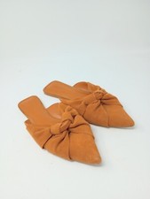 Mango Burnt Orange Suede Knotted Mules EU 39 ...