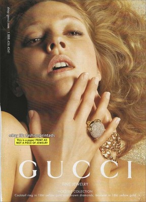 GUCCI Jewelry 1-Page PRINT AD 2008 DREW BARRYMORE Horsebit Collection