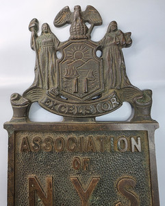 Antique 1920's New York State Highway Engineers S A M - Cast Bronze