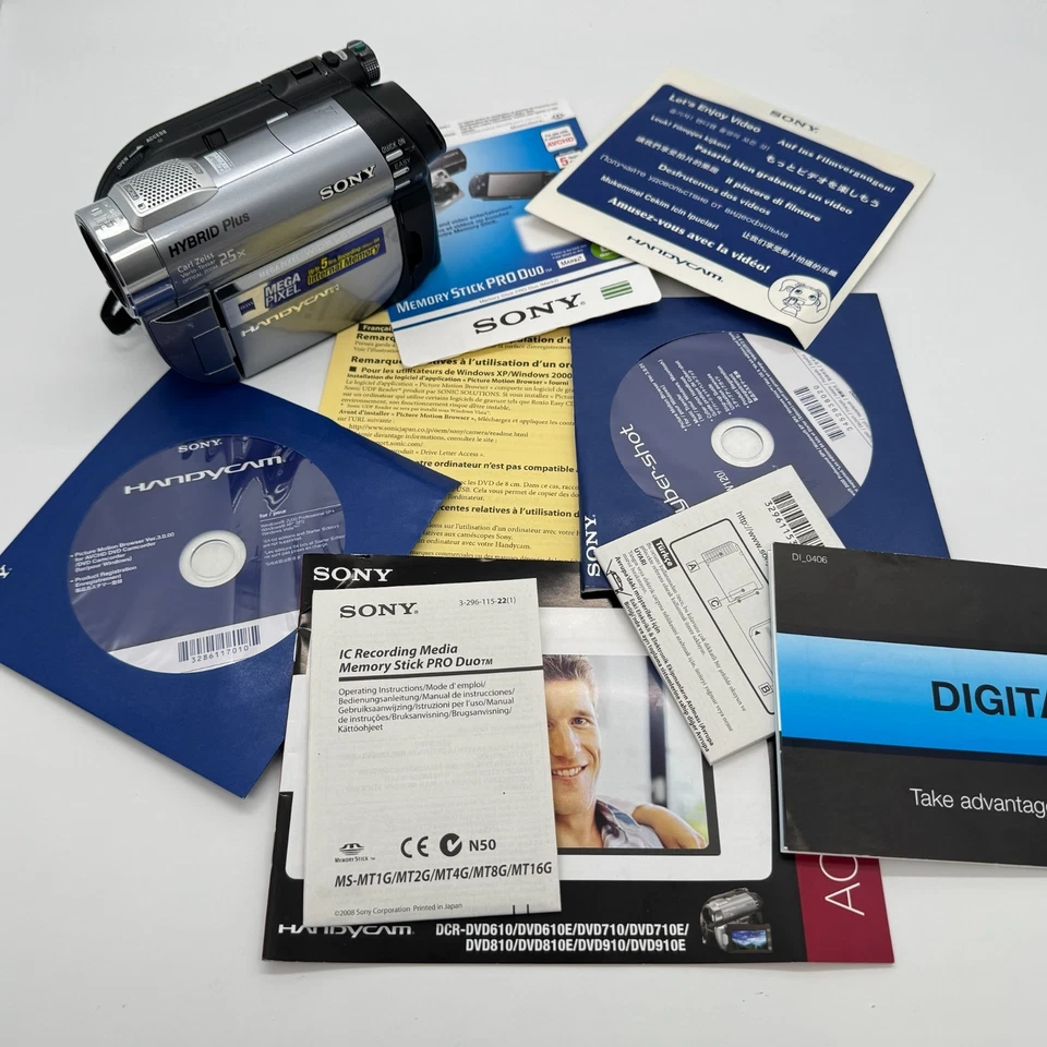 Sony Handycam DCR-DVD-810E Hybrid Plus Mini DVD Video Camera **NO CABLES** - Image 2 of 4