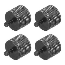 4pcs Mic Stand Adapter M4 Male to 1/4 Female Tripod Screw Double Sides Black
