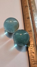 Vintage Large light teal green Glass Shooter Marbles 3/4 inch