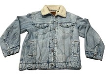 LEVIS PREMIUM DENIM ORIGINAL RED TAB WOMEN SHERPA LINED COLLAR JACKET XS