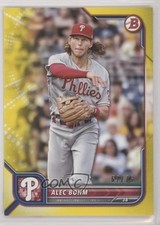 2022 Bowman Yellow Border 62/75 Alec Bohm #31 9b3
