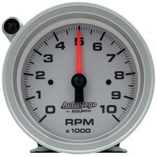 Autometer 233909 Autogage 3-34 Tachometer 0-10000 Silver Dial Shift-light