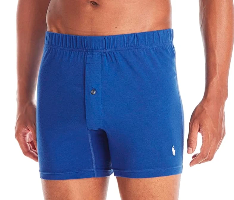 Paquete de 3 boxer POLO Ralph Lauren para hombre calce clásico elástico soporte tejido azul pequeño Foto 3 de 4