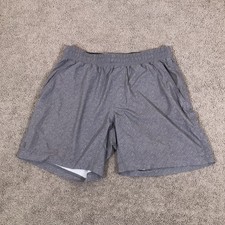 Rhone Shorts Mens Medium Gray 7" Unlined Performance Gym Lift Zip Pocket