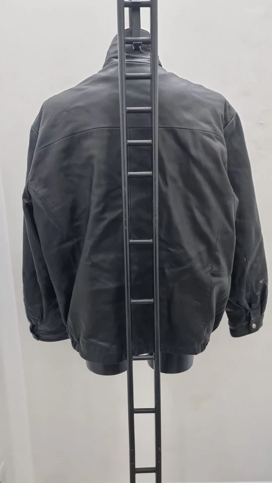 Chaqueta Abrigo WILSONS LEATHER Hombre De Cuero Color Negro Talla XXL Cod. AN304 - Imagen 3 de 4