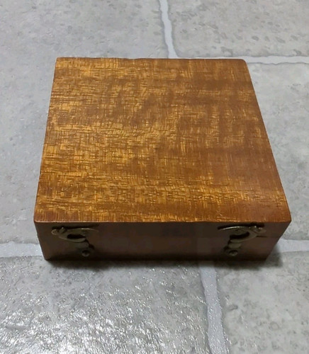 Antica bussola magnetica custodia in mogano made in France funzionante - Foto 3 di 6