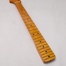 Left Handed Maple Guitar Neck 21 Frets Maple Fingerboard Modern C Yellow For ST