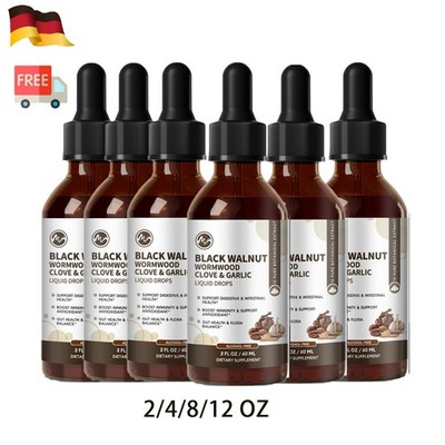 1-6xParasiten Reinigung Detox Extrakt Wermut Nelke Knoblauch Schwarze Walnuss