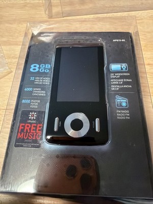 Coby Wide Screen MP3 Video Player 8GB Black MP815-8G New Open Box