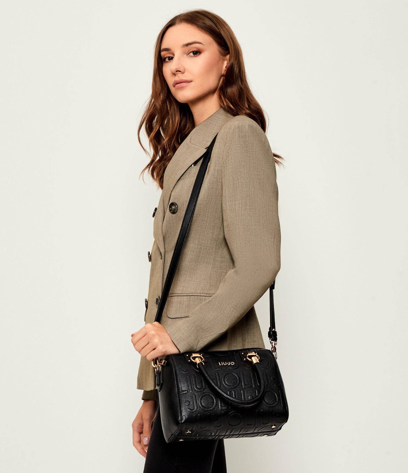 LIU JO BAG BORSA ZAINO BAULETTO AF5160 NERO SATCHEL tote BOSTON MANH 149€