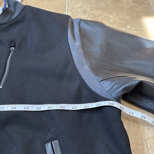 Nike FN3672-010 Women's Sz Large Tall Wool/Leather Destroyer Jacket $500 - Picture 5 of 11