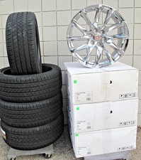 22 New Cadillac Escalade Factory Style Chrome 4 Wheels Ca90 213 With Tires 22 New Cadillac Escalade Factory Style Chrome 4 Wheels Ca90 213 With Tires