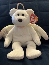TY Beanie Babies White Angel Teddy Bear Soft Plush Toy