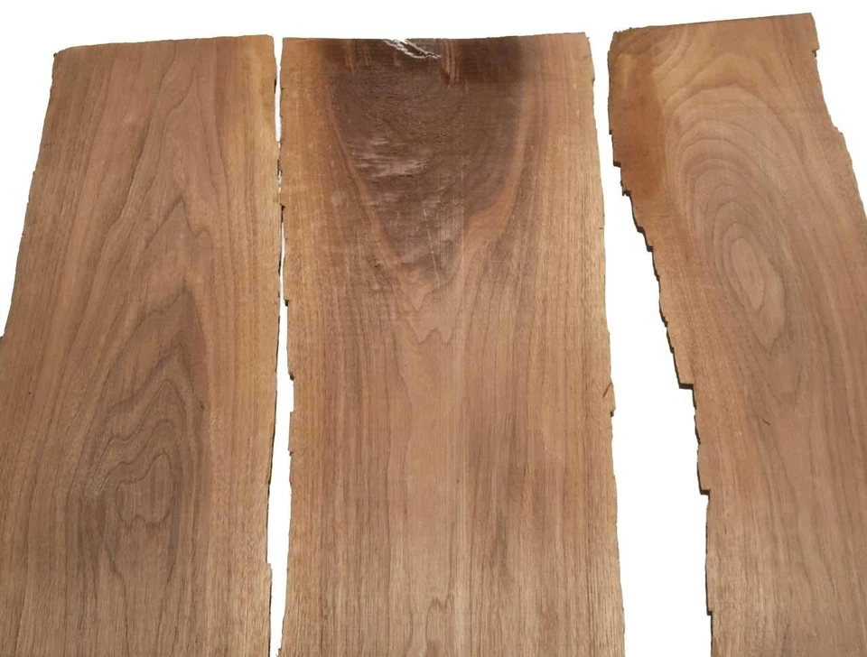 3x Walnussholz Nussbaumholz 95x17-31cm x 16-18mm #Z2 - Bild 4 von 4