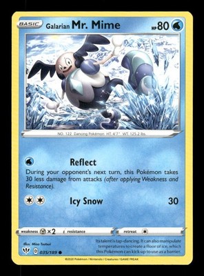 GALARIAN MR. MIME 035/189 COMMON DARKNESS ABLAZE POKEMON NM