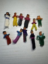 Vintage 90 s Guatemalan Miniature Worry Trouble Dolls - Lot of 11