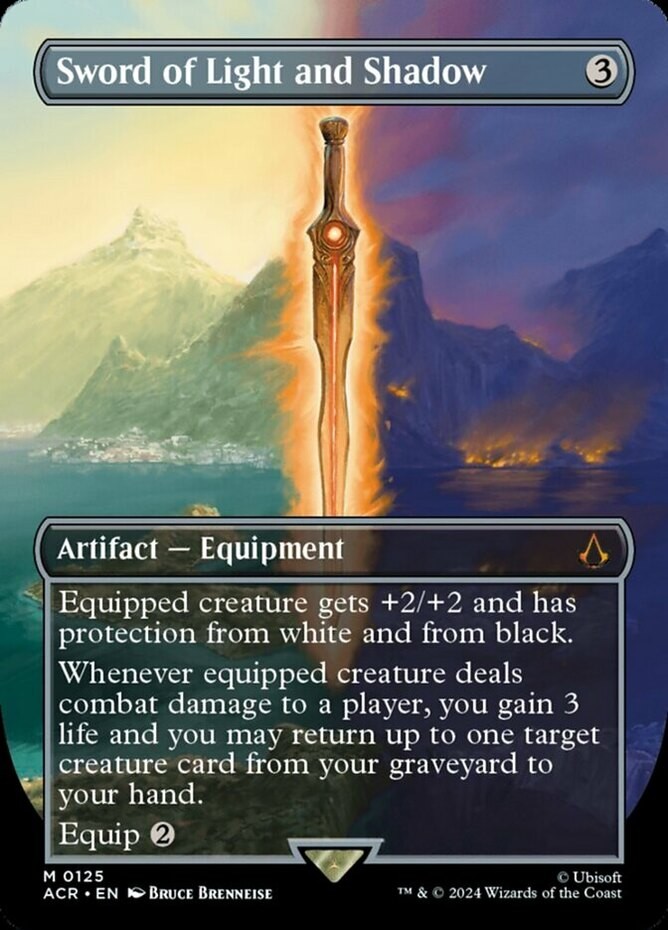 1x Sword of Light and Shadow - Borderless Heavy Play MTG Magic - Kid Icarus -