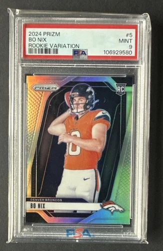 2024 Prizm Bo Nix Rookie Variation Silver Prizm #5 PSA 9 Broncos