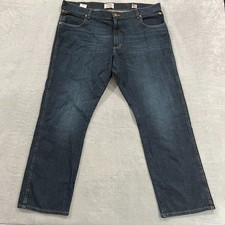 Wrangler Rooted Collection Jean 42x32 Denim Texas Straight USA Made Southwestern