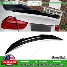 For BMW E90 3 Series 328i 335i 2006-11 Rear Trunk Spoiler Gloss Black PSM Style