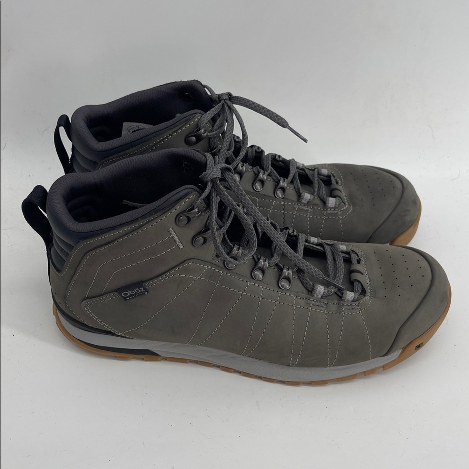 Oboz Footwear Bozeman Leather Mid waterproof lace up insulated hiking boots  12